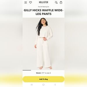 NWT Gilly Hicks Waffle wide leg pant